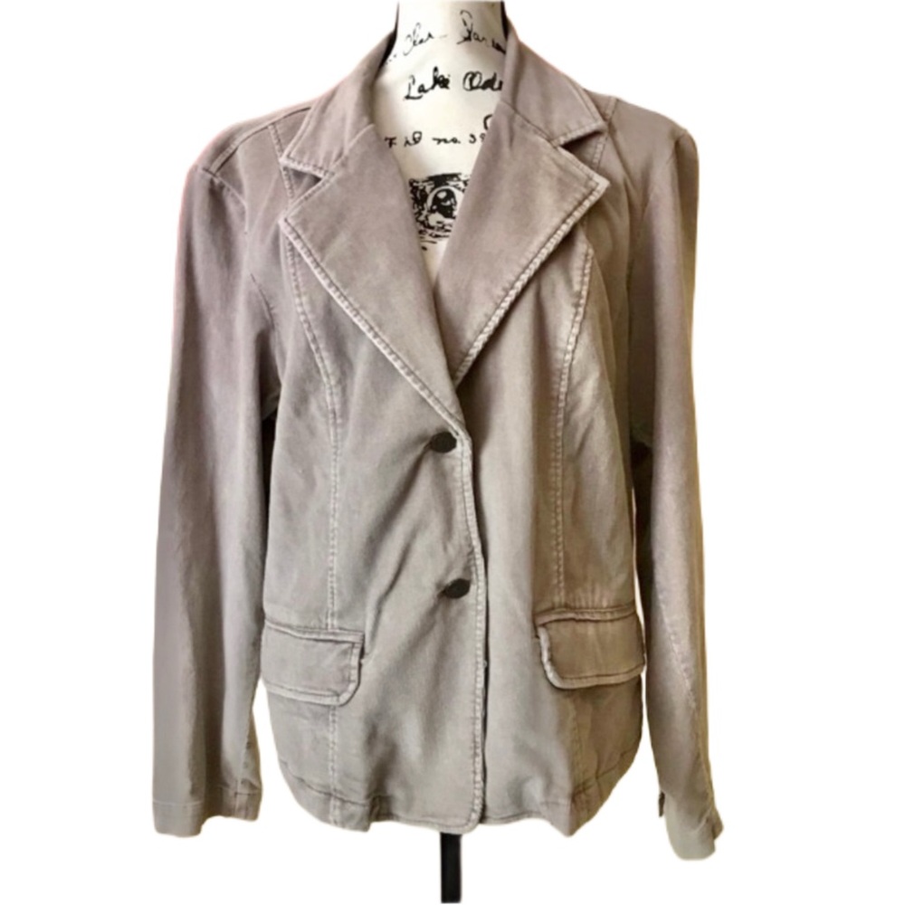 Lane Bryant Taupe Corduroy Coat